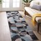 World Rug Gallery Modern Geometric Circles Design Non Shedding Soft Area Rug 2' x 7' Blue 397BLUE2x7 - alternate 1